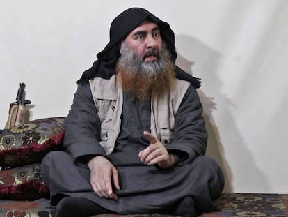 Imagen del vídeo de Abu Bakr Al Baghdadi.