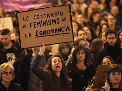 Manifestaci&oacute;n en Barcelona contra la violencia machista, el pasado noviembre. 