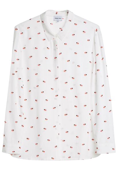 Camisa de Bimba y Lola estampada. Cuesta 120 euros y con el descuento del 40% en el Black Friday se queda en 72.