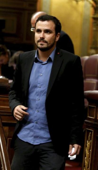 Alberto Garzón, en el Congreso.