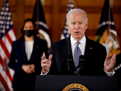El presidente de Estados Unidos, Joe Biden, pronuncia un discurso en Atlanta, Georgia, Estados Unidos, el pasado 19 de marzo.