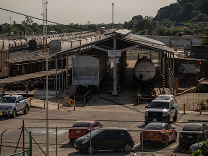 El patio ferroviario de Ferrosur en Coatzacoalcos, en Veracruz, en 2023.