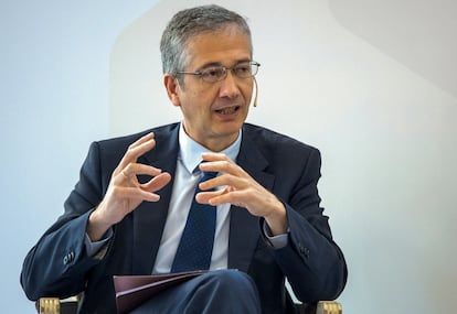 El gobernador del Banco de España, Pablo Hernández de Cos, el pasado abril.