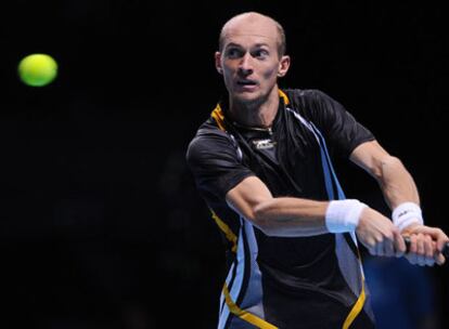 Nikolay Davydenko, durante el partido contra Roger Federer.