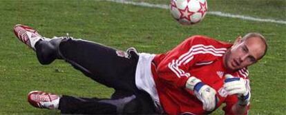 Pepe Reina, durante un entrenamiento.