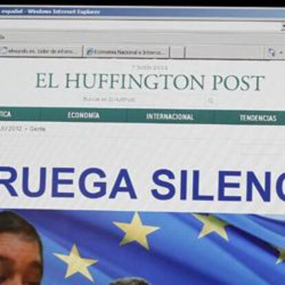 Portada de la versión española de la web informativa digital "Huffington Post"