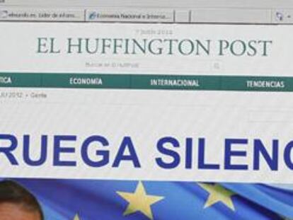 Portada de la versión española de la web informativa digital "Huffington Post"