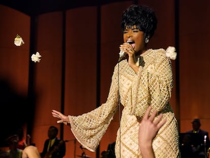 Jennifer Hudson interpretando a Aretha Franklin en una escena de 'Respect'.