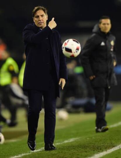 Eduardo Berizzo, durante el partido de Copa contra el Real Madrid.