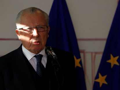 Jacques Delors, en Bruselas, en febrero de 2012.