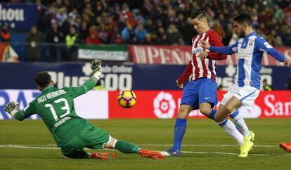 Fernando Torres marca su primer gol ante el Leganés.