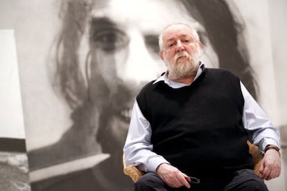 Artist and former figure skater Darío Villalba in his Madrid studio.