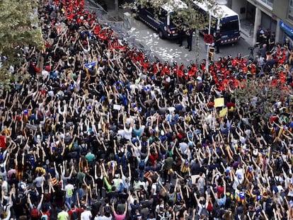 Concentraci&oacute;n independentista en Barcelona.