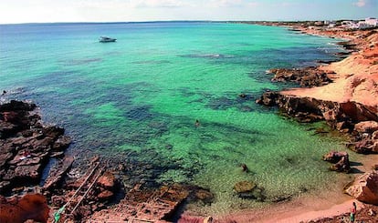 The crystal clear waters around Formentera.