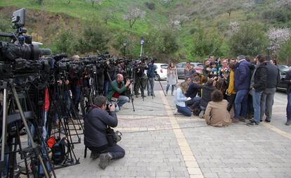 Ángel García, el ingeniero coordinador del rescate de Julen, hablando con la prensa en Málaga.