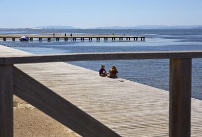 La Playa del Trabucador, camino del Faro de la Banya.