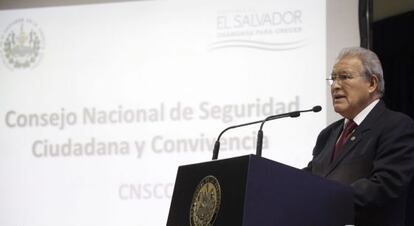 El mandatario salvadoreño, Salvador Sánchez Cerén, este lunes.