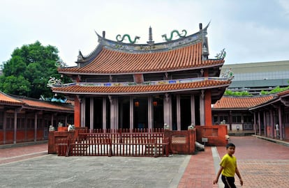 Templo de Confucio en Tainan, la antigua capital de Taiwan.