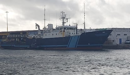El 'Petrel', buque antidroga de Aduanas, en una imagen cedida.