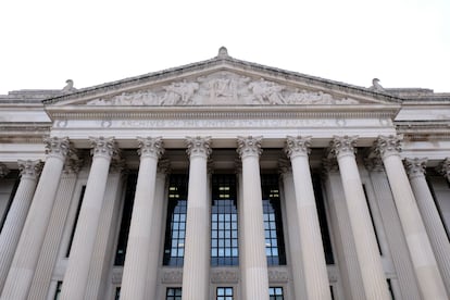 The north face of the Archives of the United States is seen in this general view March 11, 2019, in Washington.