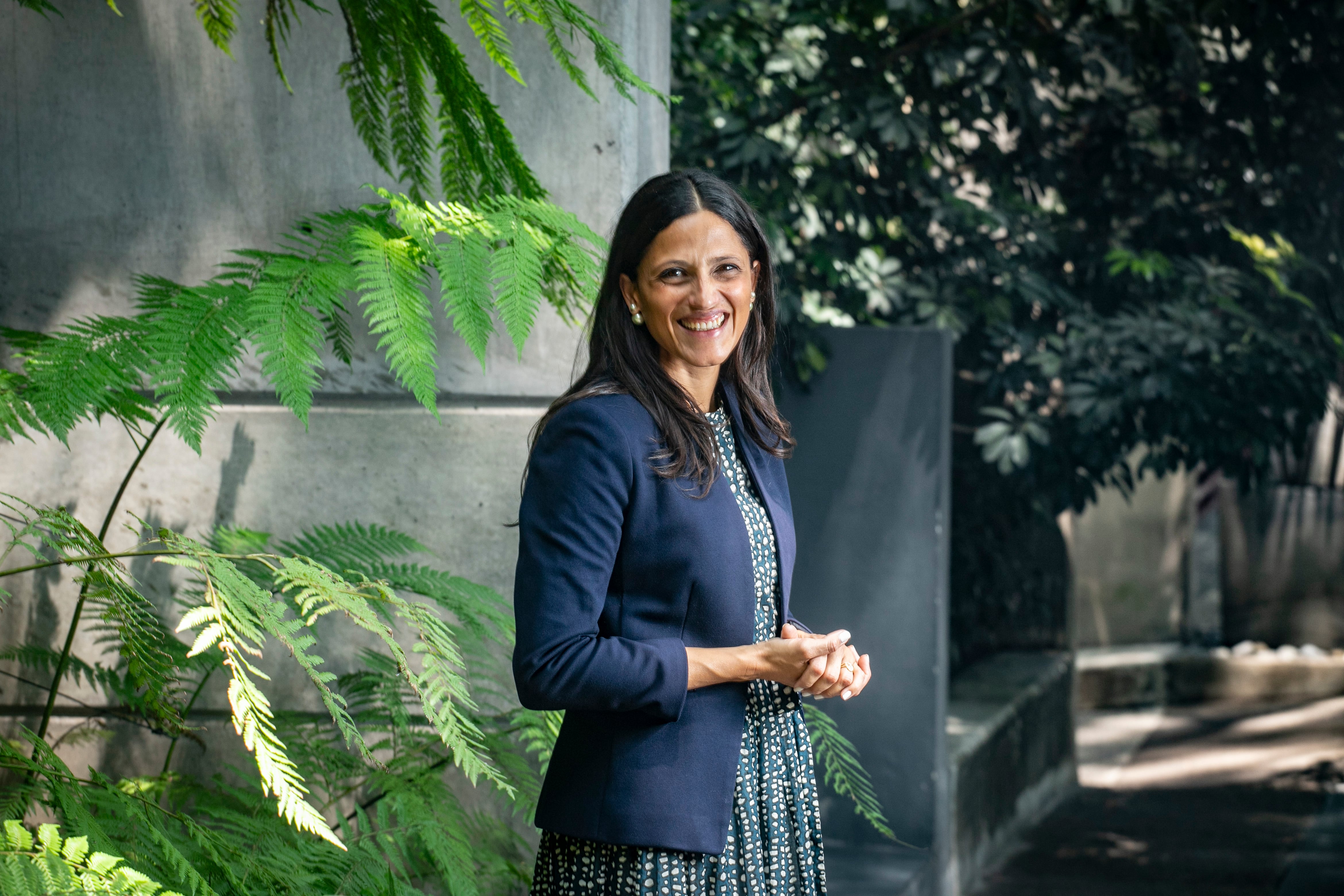 Éléonore Caroit durante su visita en Ciudad de México.