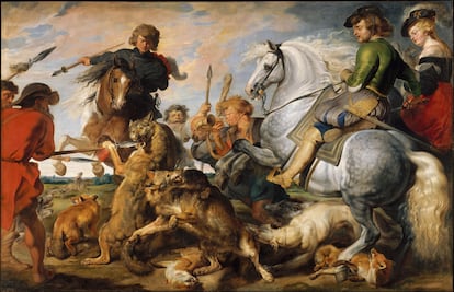 'Caza de zorros y lobos' (1616), de Peter Paul Rubens, conservado en el Metropolitan Museum de Nueva York.