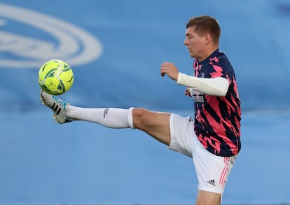 Toni Kroos, el pasado domingo, antes del partido contra el Sevilla en el Alfredo di Stéfano.