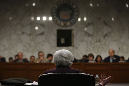 La presidenta de la Reserva Federal, Janet Yellen en un pleno del Comité Económico del Congreso en el Capitolio en Washington.