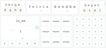 Algunos juegos de la aplicación Dytective.