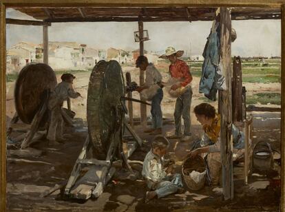 Los cordeleros (1893), un óleo sobre lienzo de Joaquín Sorolla.