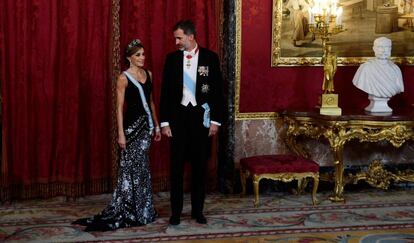 Los Reyes, en la cena en honor del presidente de Israel.