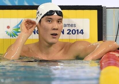 Park Tae-hwan, durante los Juegos de Asia.