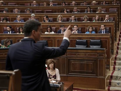 Spanish Prime Minister Pedro Sánchez in Congress last week.