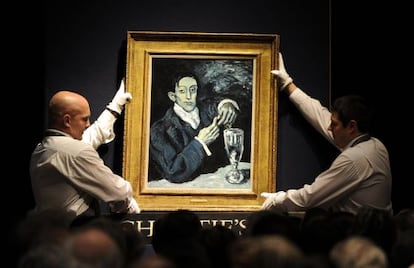 &lsquo;The Absinthe Drinker&rsquo; by Pablo Picasso, on sale at Christie&#039;s in London.