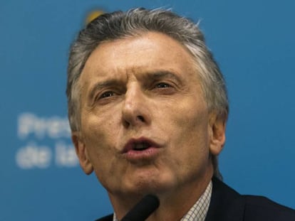 El presidente de Argentina, Mauricio Macri.