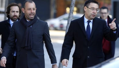 Sandro Rosell i Josep Maria Bartomeu.