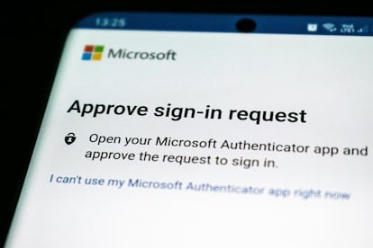 Pantalla de la aplicación Microsoft Authenticator