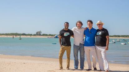 Boré Buika, Salva Reina, Álvaro Díaz y Antonio Pérez, en Sanlúcar.