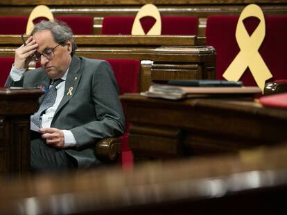 El president de la Generalitat, Quim Torra, al Parlament de Catalunya.