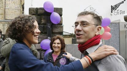Nagua Alba y Juan Carlos Monedero en San Sebastián.