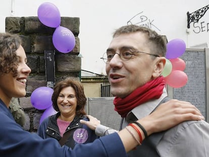 Nagua Alba y Juan Carlos Monedero en San Sebasti&aacute;n. 