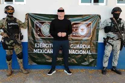José Ángel Canobbio Inzunza, alias El Güerito, detenido en Culiacán en febrero de 2025.