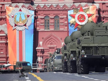 A 2018 military parade in Moscow.