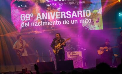 Raimundo Amador, la noche del jueves en el festival FusiónxCamarón, en San Fernado (Cádiz).
 
  
 