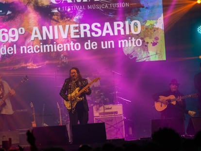 Raimundo Amador, la noche del jueves en el festival FusiónxCamarón, en San Fernado (Cádiz).
 
  
 