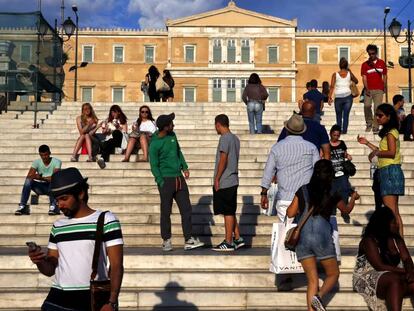 Vista de la plaza Síntagma de Atenas.