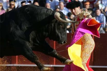 Pepín Liria, ayer en la Maestranza.