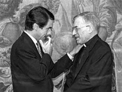 Rouco Varela y Aznar, en la ceesión del claustro de los Jerónimos al museo del Prado.