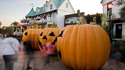 Calabazas de Halloween a Port Aventura en una imagen de archivo.