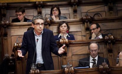 Jordi Martí en un pleno del Ayuntamiento de Barcelona.